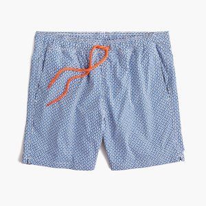 J Crew Maze Print Swim Trunks - Small - 6" Inseam